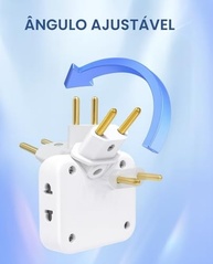 Adaptador Tomada T Articulado Premium Bivolt 10A/20A - Esconda Fios com Estilo! - imagem 3