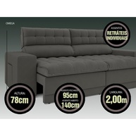 Sofá Retrátil e Reclinável Omega 2m: Conforto Premium - imagem 2