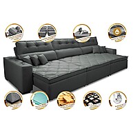 Sofá Retrátil Austin 3,52m: Conforto Premium! - imagem 2