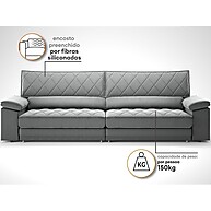 Sofá Retrátil e Reclinável Valencia: Conforto Premium - imagem 2
