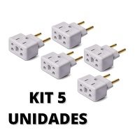 Conjunto 5 Adaptadores de Tomada Universal 10A/20A Bivolt Padrão Novo NBR14136 - Premium Dupin - imagem 3