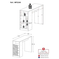 Bancada com Adega e Espelho para Cozinha - Design Moderno e Funcionalidade Premium - imagem 5