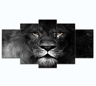 Quadro Decorativo Leão de Juda - 5 Peças Premium com Design Moderno - imagem 2