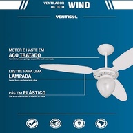 Ventisol Ventilador de Teto Wind Premium 127V/220V - Branco com Design Moderno - imagem 3