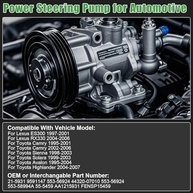 Bomba de Direção Hidráulica Premium para Lexus ES300, RX330, Toyota Camry, Sienna, Solara, Avalon e Highlander (3.0L/3.3L) - imagem 4