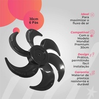 Hélice para Ventilador Mondial Premium 30cm – Substituição de Alta Performance - imagem 3