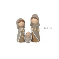Sagrada Família Presépio Natalino em Poliresina 14cm - Decoração Religiosa Premium - imagem 3