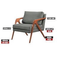Poltrona Mona Decorativa em Linho com Estrutura de Madeira Maciça - Design Premium - imagem 4