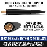 Antena Bullet Premium 10cm para Ford F150 (2009-2023) - Design Esportivo e Durável - imagem 3