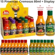 Pimenta Cremosa Carolina Reaper Forte Display Bahia Premium (Sabor:7-Ervas Finas 8-Tradicional) - imagem 2