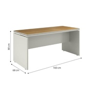 Mesa de Escritório Oslo 160cm com Tampo Duplo Fendi e Freijó - Design Moderno e Funcionalidade Premium - imagem 3