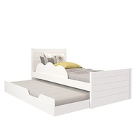 Cama Bibox Elza Branco com Rodízios e Grade Lateral - MDF 100% Premium - imagem 5