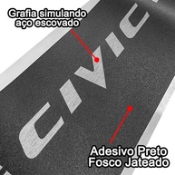 Kit Protetor de Soleira Honda Civic G8 2007-2013 Prata - Proteção e Estilo Premium - imagem 5