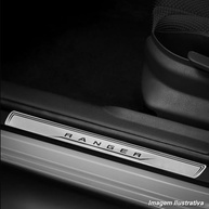 Jogo Soleira Porta Adesivo Resinada Ford Ranger 2013-2020: Proteção e Estilo Premium - imagem 4