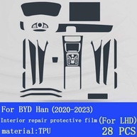 Proteção Premium para BYD Han EV DM-i 2020-2024: Película Transparente para Console e Tela de Navegação - imagem 5