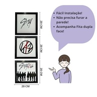 Kit 3 Quadros Decorativos Stray Kids - Design Premium para Fãs K-pop - imagem 1
