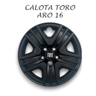 Calota Preta Premium Fiat Toro 2023: Emblema Alumínio Elegante (1 Peça) - imagem 3