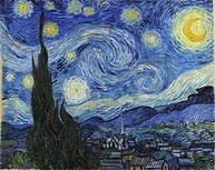Tela Canvas para Quadro - Noite Estrelada de Van Gogh | Reprodução Premium em Tecido 100% Algodão - imagem 2