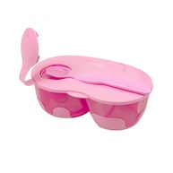 Bowl com Tampa e Divisória Rosa Premium - Clingo | Ideal para Refeições Saudáveis - imagem 1