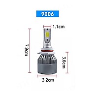 Kit Lâmpada Farol Super LED C6 2D 72W 6000K: Iluminação Premium - imagem 2