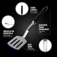 Kit Churrasco Hamilton Beach: 3 Peças Inox Premium - imagem 2