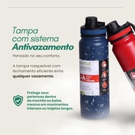 Garrafa Térmica Inox 800ml Premium - Isolamento a Vácuo, Antivazamento, Ideal para Academia e Esportes (Bege) - imagem 4