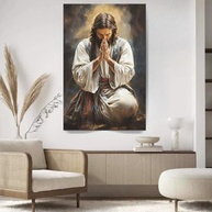 Quadros Decorativos Religiosos Jesus Cristo - Canvas Premium 90x60cm para Quarto e Sala - imagem 5