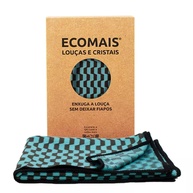 Pano de Limpeza Ákora Premium para Louças e Cristais - Azul e Preto - imagem 1