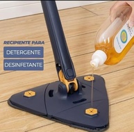 Mop Triangular Giratório 360º com Função de Esmecer - Cabo Longo e Microfibra Premium - imagem 5