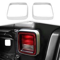 Proteja e Estilize seu Jeep Wrangler JL/JLU: Molduras Premium para Luzes Traseiras em Prata - imagem 1