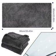 Toalha de Secagem de Carro Amooca Premium 1200 GSM - Microfibra Ultra Absorvente 61x89 cm - imagem 3