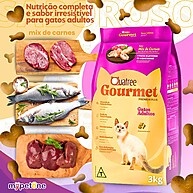 Ração Quatree Gourmet 3kg para Gatos Adultos – Nutrição Premium - imagem 2