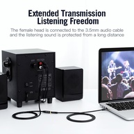 Cabo Extensor VENTION 2 RCA Macho para P2 Fêmea 1 Metro - Áudio HIFI Premium DJ Studio - imagem 3