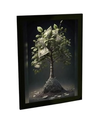 Quadro Decorativo Árvore de Dinheiro para Empreendedorismo | Moldura Premium com Arte em Alta Definição - imagem 2