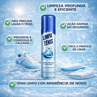 kit 2 Limpa Tênis Premium Espuma Magica para Calcados Petroplus Nylon Borracha Tecido Couro Sintetico - imagem 4