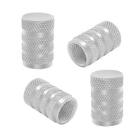 Tampas de Válvula de Pneu Premium: Alumínio Anodizado Prata, Antiferrugem e Universais (4 Peças) - imagem 1