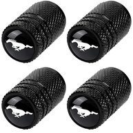 Tampas de Válvula de Pneu Premium para Ford Mustang - Proteção e Estilo em Metal Preto (4 Peças) - imagem 1