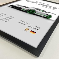 Quadro Porsche 911 GT3 RS Tribute - Impressão Premium 40x60cm com Moldura de Madeira - imagem 4