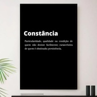Quadro Decorativo Constância Motivação - Moldura Premium A4 23x33cm - imagem 2