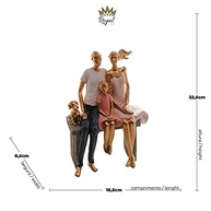 WOLFF - Figura Decorativa Resina Família 17x9x23cm | Decoração Elegante e Acabamento Premium - imagem 4