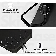 Capa para Notebook 11'' a 15'' Preto Neoprene Slim Premium - imagem 1