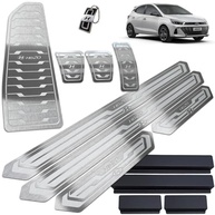 Kit Soleiras Aço Inox Escovado e Pedaleiras HB20 2023+ | Design Premium e Proteção - imagem 2