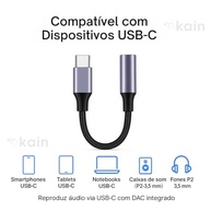 Adaptador USB-C para P2 3.5mm com DAC: Som Imersivo e Durabilidade Premium - imagem 5