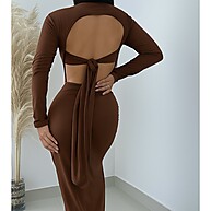 Vestido Longo Decote Costas: Elegância em Suplex Premium - imagem 1