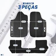 Tapete Borracha Premium Impermeável 3 Peças Ford Ka 1996-2013 | Proteção e Estilo - imagem 3