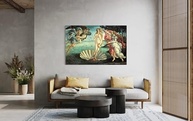 Quadro Decorativo O Nascimento de Vênus - Botticelli 95x65cm - Tela Acetinada Premium - imagem 3