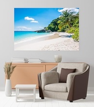 Quadro Decorativo Praia Paradisíaca 60x85cm - Tela Canvas Premium com Madeira Reflorestada - imagem 4