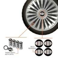 Jogo de Calotas Europa Premium Aro 13 para Toyota Etios, Corolla, Yaris, Prius - Design Moderno e Segurança - imagem 3