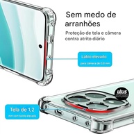 Kit Proteção Premium Motorola G35: Capa Anti Impacto Transparente + Película Cerâmica 9D - imagem 4
