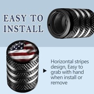 Tampas de Válvula de Pneu Patriotismo Americano - Metal Premium (12 Unidades) - imagem 4